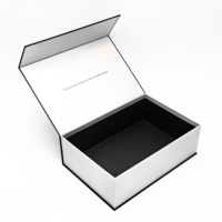 Boîte cadeau de luxe pour clé de voiture pliable avec insert en mousse à 2 emplacements, boîte de rangement rigide pour clés, emballage cadeau pour concessionnaires automobiles