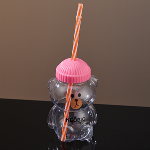 Botella de Plástico PET Ecológica de 300ml/500ml con Forma de Oso, Libre de BPA, para Jugo, Té Boba, Refresco, con Diseño Personalizado Serigrafiado y Protección Antimanipulación - Product Image 6
