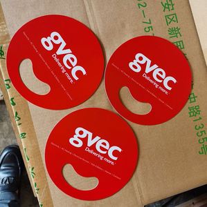 Nouvelles éventails promotionnels bleus personnalisés avec logo, imprimés UV 4 couleurs, pour publicité immobilière, fabriqués sur mesure - Product Image 3