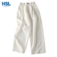 Pantalon coréen pour homme, coupe droite et ample, tissu doux et respirant, idéal pour la mode urbaine quotidienne et les tenues assorties.
