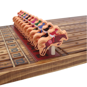 Juegos de Mesa de Carreras de Caballos de Madera Quemada, Juguetes de Caballos de Madera, Juegos de Mesa de Carreras para Adultos, Adolescentes, Niños, Diversión Familiar, Juegos de Fiesta - Product Image 2