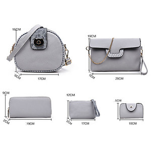 กระเป๋าถือดีไซน์เนอร์ขายส่ง ชุด 6 ใบใน 1 เซ็ต ชุดกระเป๋าถือผู้หญิง - Product Image 3