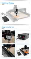 Twotrees Vente chaude Routeur CNC compact TTC450 personnalisé 500 Watts pour le travail du bois, double broche, modulaire, 110V 220V avec pompe à air