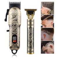 Nouvelle Tondeuse Électrique Rétro Design pour Cheveux « Oil-head », Rechargeable USB, Forme en T, Idéale pour Barbiers et Salons de Coiffure