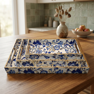 Plateau de service rectangulaire en bois émaillé MDF fait main, écologique, décoratif, personnalisable, pour la maison, passe au lave-vaisselle - Product Image 2