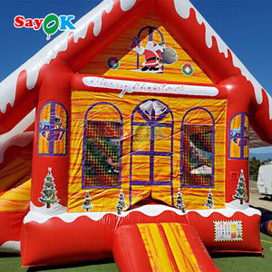 Sayok Usine Conception PVC Bâche <span class=keywords><strong>De</strong></span> Noël Air Bounce Maison Combo Château Rebondissant <span class=keywords><strong>Trampoline</strong></span> Gonflable - Product Image 2