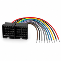 Harness Kabel Radio Stereo Mobil Universal 24-Pin ISO Adapter 2-DIN Tembaga Berlapis Timah IP67/IP68 12V/24V