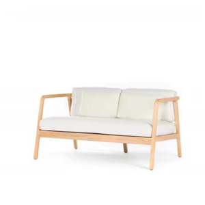 Ensemble de canapés modulaires en teck au design moderne et épuré, style détente, pour salon, villa, jardin, piscine, extérieur - Product Image 3