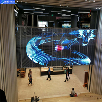 Écran d'affichage à LED transparent Pushunled P3.91 ultra-mince pour l'application vidéo de libération d'informations