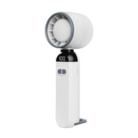 Ventilateur portable compact à turbine, rechargeable par USB, pliable, électrique, avec lumière et son, pour usage domestique et de bureau