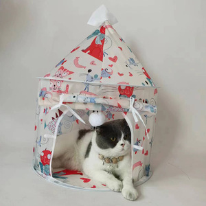 Nieuw Huisdierenspeelgoed Spring Rond En Speel Met De Kattenstoktunnel Tent Combo Kattentunnel - Product Image 5