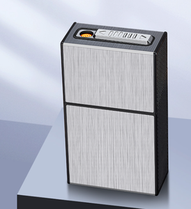 Erliao không thấm nước công suất lớn kim loại thuốc lá trường hợp màu đen bạc vàng kim loại trường hợp thuốc lá bán buôn - Product Image 5