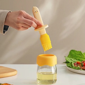 <b>Silicone</b> Brush Oil Bottle Cooking BBQ Kitchen Seasoning Bottle Set Oil Brush BBQ Brush Heat-resistant BBQ Brush Outdoor BBQ <b>Tool</b> - Product Image 3