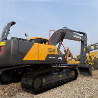 Excavator Volvo EC240 EC240D Bekas, Chassis yang Diperkuat, Track Shoe 600mm untuk Lokasi Konstruksi Tambang