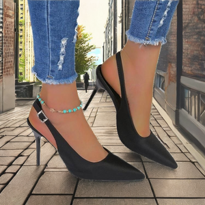 2024 Europeo Americano <span class=keywords><strong>Roma</strong></span> forma especial tacón hebilla <span class=keywords><strong>de</strong></span> Metal Ultra alto tobillo Correa sandalias puntiagudas punta abierta verano gran oferta - Product Image 2