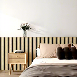 แผ่นอะคูสติกไม้ระแนงดีไซน์ทันสมัยพร้อมผิวเคลือบวีเนียร์เพื่อประสิทธิภาพสูงในสำนักงาน ห้องสตูดิโอทันสมัย และพื้นที่โรงแรม - Product Image 5