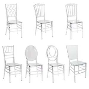 Outdoor Durable Acrylic Crown <b>Chair</b> Transparent Crystal Resin Plastic Hotel <b>Chairs</b> - Product Image 1