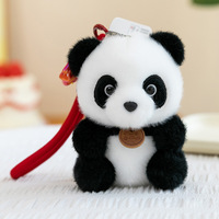 Porte-clés en peluche super doux, animaux de dessin animé (mouton, cochon, singe, panda), poupée en peluche, breloque de sac d'aromathérapie, polyester et coton PP