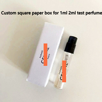 HeLun 1ml 1.7ml 2ml 2.5ml vide clair ambre brun verre testeur échantillon parfum de marque parfum vaporisateur flacons avec boîte carte
