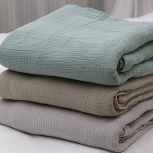 Teal/Taupe/ngà/đất nung lớp nhân sợi rắn Muslin cổ điển siêu mềm Chăn có thể giặt cá nhân - Product Image 2