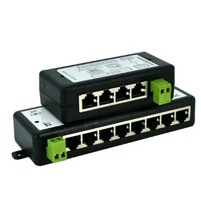 Injecteur PoE multiport avec 4 ports pour l'alimentation et les données vers 4 appareils pour la caméra Ubiquiti Ajouter l'alimentation sur Ethernet à n'importe quel commutateur
