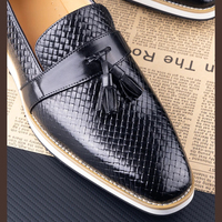 Chaussures décontractées en cuir véritable pour hommes, style britannique, résistantes à l'usure, pour le bureau et les occasions professionnelles