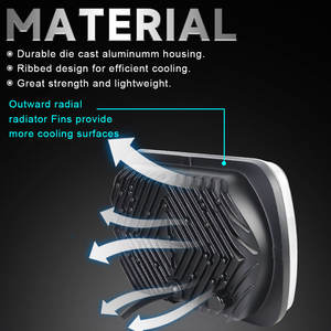 Faros LED Cuadrados de 7 Pulgadas para Automóvil, 5x7, 40W, Luz Alta/Baja, IP68 Impermeables, 12V, Forma de Bombilla H4, 6000K, Ajuste Universal - Product Image 5