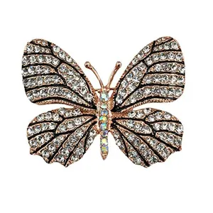 새로운 디자인 섬세한 다이아몬드 다시 화이트 날개 나비 크리스탈 라인 석 브로치