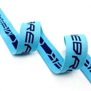 Eco-friendly Factory Custom Nylon Jacquard Elastic <b>Webbing</b> with Custom Logo for Athletic Undergarment Headlamp Strap Underwear - Product Image 5