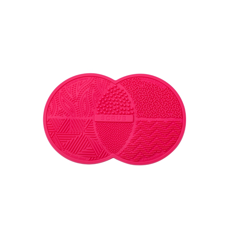 Wholesale silicone makeup brush cleaning pad two circle makeup brush cleaning pad