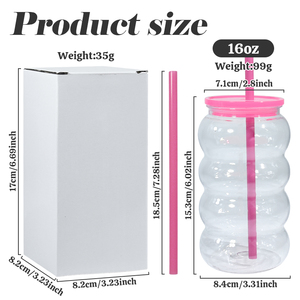 Vaso de Plástico Acrílico Transparente de 16oz con Logotipo Personalizado, Tipo Libby, con Tapa Colorida y Pajita para Beber Directamente, Reutilizable - Product Image 2