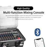 HUAIN Système de Sonorisation Professionnel Complet avec Système de Microphone sans Fil UHF, Table de Mixage Audio et Enceinte Passive 15 Pouces