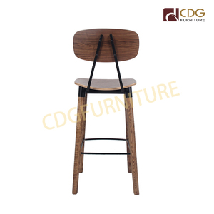Úc Thời Trang Sáng Tạo Hiện Đại <span class=keywords><strong>Pub</strong></span> Bar Nhà Hàng Nội Thất Khung Kim Loại Ghế Gỗ & Trở Lại Cao Bar Ghế - Product Image 6