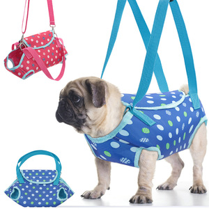 Sac de transport pour animaux de compagnie pour chats et chiens, bandoulière respirante avec sangle réglable, design à pois rouges - Product Image 5