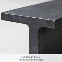 Poutre en acier laminée à chaud, profil en T, acier structurel pour la construction