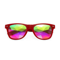Lunettes carrées de Concert, lunettes de soleil kaléidoscope, lentille en cristal différente, fête Rave, prisme en verre réfléchissant optique coloré