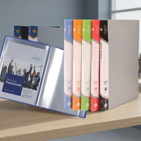 Carpeta de Presentación Tamaño A4, Recargable, de Plástico, con 10 Bolsillos, Cubierta Transparente en Diferentes Colores