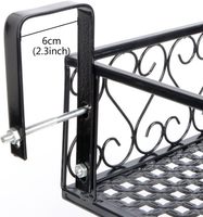Jardinière en métal Oniya pour fenêtre, jardinière pour balustrade, jardinière pour balcon extérieur, porte-pot de fleurs, décoration de jardin