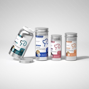 Pot de complément alimentaire pour animaux de compagnie écologique, bouteille de complément en aluminium, boîtes métalliques pour aliments pour animaux, emballage de compléments alimentaires pour chiens - Product Image 3