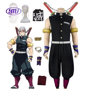 Disfraz de <span class=keywords><strong>Cosplay</strong></span> de Anime Slayer: Uniforme de <span class=keywords><strong>Uzui</strong></span> Tengen, Peluca, Traje de Pilar del Sonido de Demon Slayer, Atuendo de Pascua - Product Image 1
