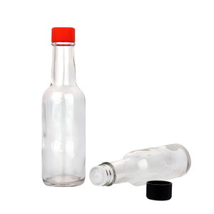 Botella de cristal de salsa picante de 100ml con logotipo personalizado, botella de cristal de especias para condimentos caseros con tapas de plástico - Product Image 6