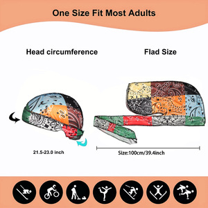 Durag en satin de polyester coloré Do Du Doo, foulard long à queue, bandana paisley soyeux pour hommes, hip-hop en plein air, vague 360 - Product Image 4