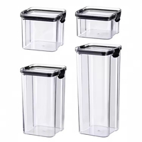 Contenedor de Almacenamiento de Alimentos Secos de Plástico Transparente, Caja de Almacenamiento de Granos, Contenedor Hermético Duradero para Almacenamiento de Alimentos en la Cocina