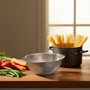 Colador de lujo de acero inoxidable grande para lavar verduras y pasta - Product Image 3