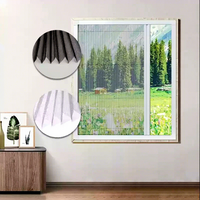 Cortina Mosquitera Plegable Anti-Insectos de Material Nuevo Premium, Fácil de Instalar, Cortina Parasol Deslizante para Ventana