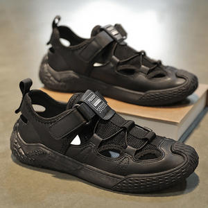 Le fabricant fournit des sandales en cuir respirantes de grande taille, décontractées, pour la randonnée en plein air, avec logo personnalisé, sandales pour hommes. - Product Image 2