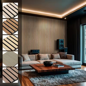 Panel de rejilla decorativo <span class=keywords><strong>acústico</strong></span> de tablero de madera absorbente de sonido de pared espacial comercial al <span class=keywords><strong>mejor</strong></span> precio - Product Image 3