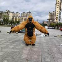 Costume de mascotte gonflable King Kong Happy Walk unisexe de 2,6 m, costume de gorille personnalisé en polyfoam et peluche pour adultes, fête, carnaval, Mardi Gras