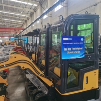 Mini-excavatrice sur chenilles de 2 tonnes Eaton, compacte, flexible, économe en carburant, pour l'aménagement paysager, le creusement de fossés, la construction agricole