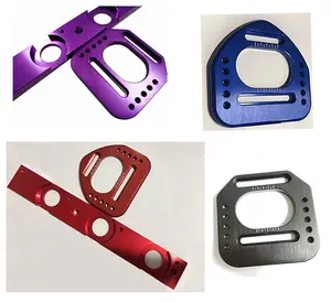 Peças de alumínio para fresagem CNC, peça de manivela de câmbio de corte duplo, produtos de usinagem CNC personalizados anodizados